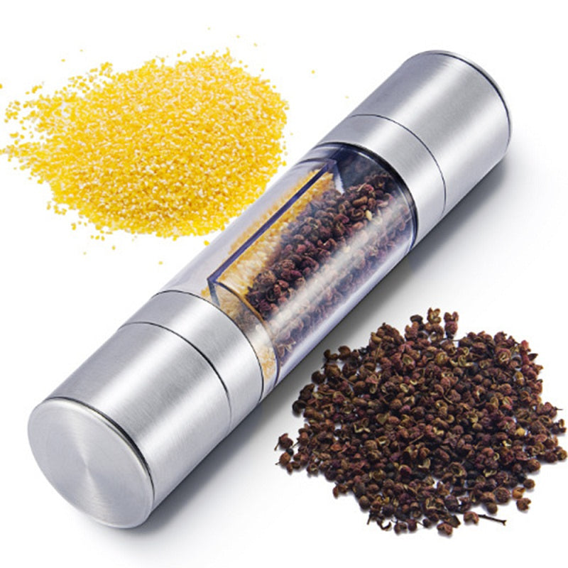Pepper and Salt Grinder 2 in 1 Stainless Steel