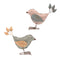Cute Birds With Leaf Wings For Home Decoration